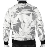 Dank Master Men's OG White Custom Weed Leaf Bomber Jacket