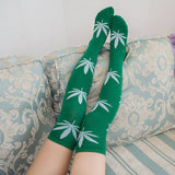 Dank Master Weed Leaf High Socks - Dank Master