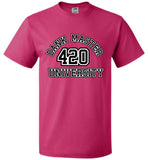 Dank Master 420 University T-shirt - Pink & Red - Dank Master