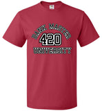 Dank Master 420 University T-shirt - Pink & Red - Dank Master