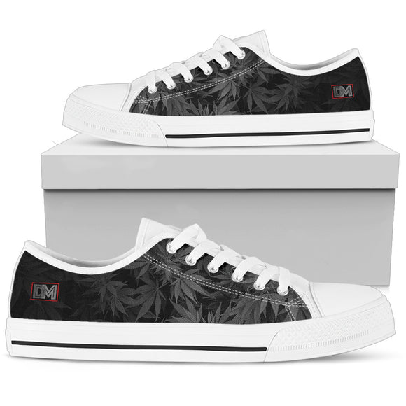 Dank Master OG Black signature Weed Low Top Canvas Shoes [2 colors] - Dank Master