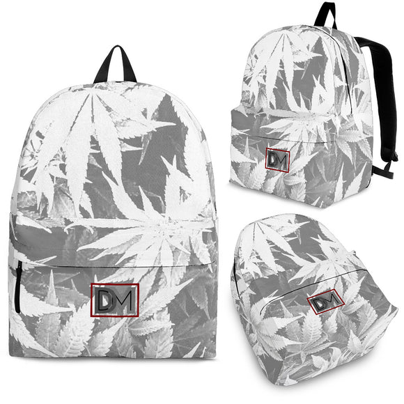 Dank Master OG White Signature Weed Leaf Backpack