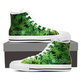 Dank Master Green Weed Leaf High Top Canvas Shoes - Dank Master
