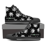 Dank Master Weed High Top Canvas Shoes - Black [2 colors] - Dank Master