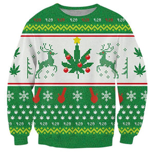 Dank Master Weed Reindeer Christmas Sweatshirt - Dank Master