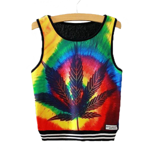 Dank Master Rainbow Weed Crop Top - Dank Master