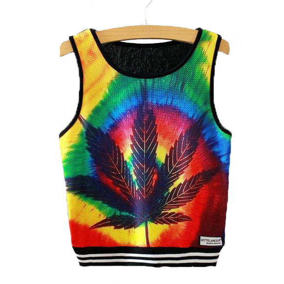 Dank Master Rainbow Weed Crop Top - Dank Master