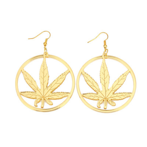 Dank Master Gold Weed Earrings - Dank Master