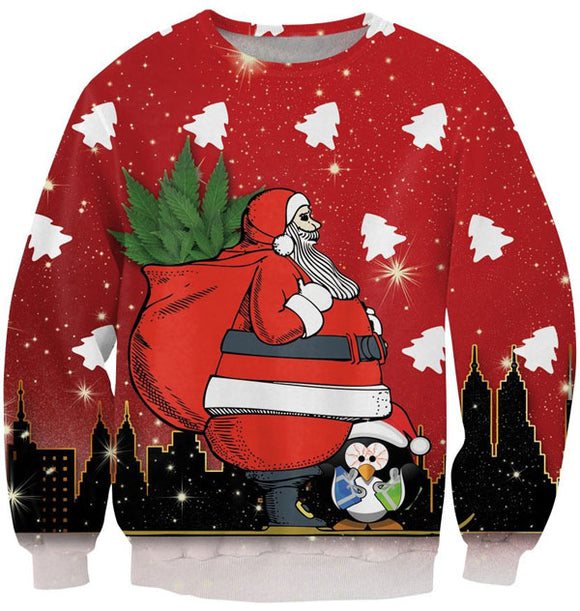 Dank Master Weed Santa Claus Christmas Sweatshirt - Dank Master