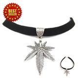 Dank Master Weed Leaf Choker Necklace - Dank Master