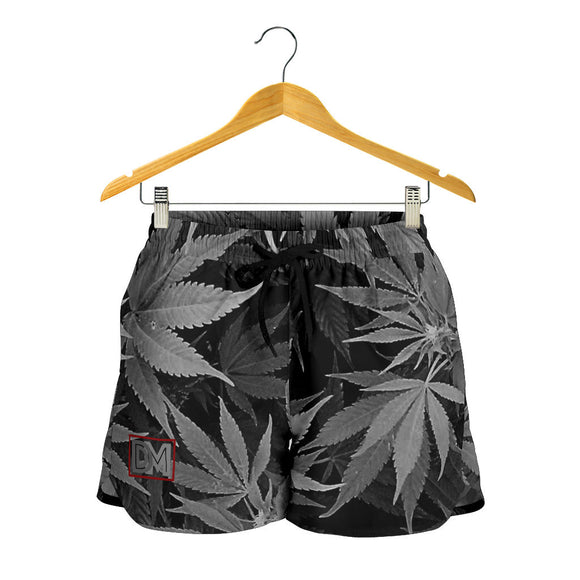 Dank Master Women's OG Black Signature Weed Leaf Shorts