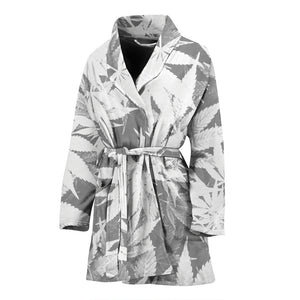 Dank Master Women's OG White Custom Weed Leaf Bathrobe