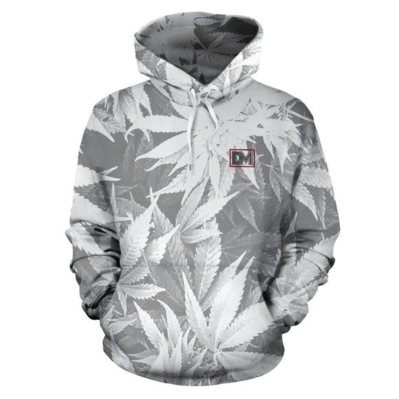 Dank Master OG White Signature Weed Leaf Hoodie