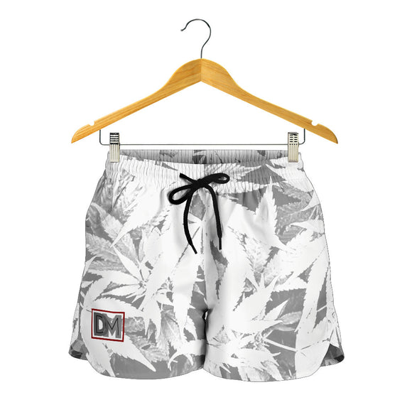 Dank Master Women's OG White Signature Weed Leaf Shorts