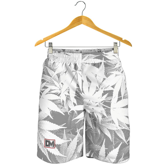 Dank Master Men's OG White Signature Weed Leaf Shorts