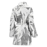 Dank Master Women's OG White Custom Weed Leaf Bathrobe