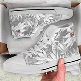 Dank Master OG White Custom Weed Leaf Canvas Hi Top Shoes