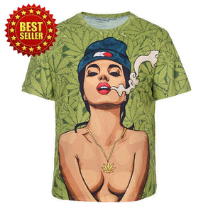 Dank Master Smokin' Girl T-shirt - Dank Master