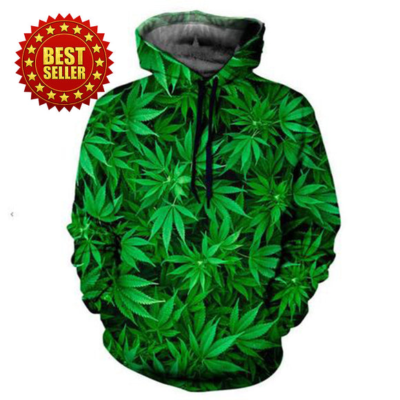 [30% OFF] Dank Master Green Weed Leaf Hoodie - Dank Master