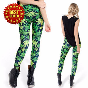 Dank Master Weed Leaf Leggings - Dank Master