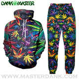 Dank Master Colorful Weed Leaf Tracksuit - Dank Master