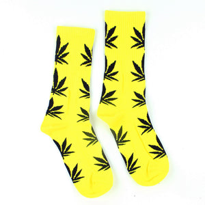 Dank Master Men's Weed Socks Yellow - Dank Master