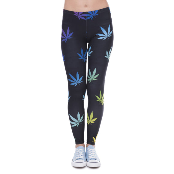 Dank Master Colorful Weed Leaf Leggings - Dank Master