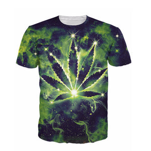 Dank Master Green 3D Weed Leaf T-shirt - Dank Master