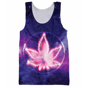 Dank Master Glowing Weed Leaf Tank Top - Dank Master