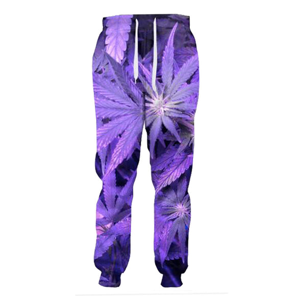 Dank Master Purple Leaf Sweatpants - Dank Master