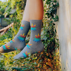 Dank Master Multi Color Weed Leaf Socks - Dank Master