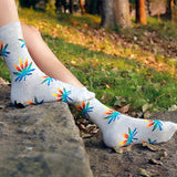 Dank Master Multi Color Weed Leaf Socks - Dank Master