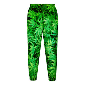 Dank Master Green Weed Leaf Sweatpants - Dank Master