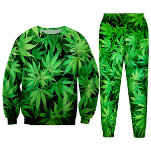 Dank Master Green Weed Leaf Tracksuit Dank Master Green Weed Leaf Tracksuit