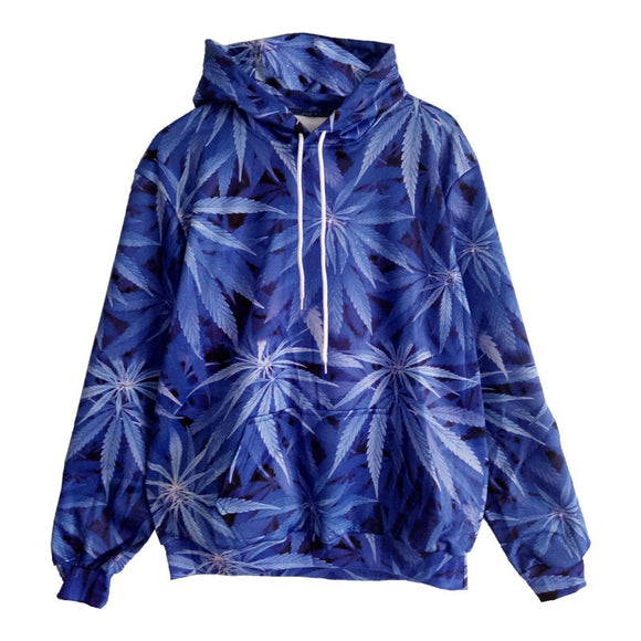 Dank Master Blue Weed Leaf Hoodie - Dank Master