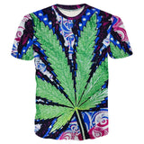 Dank Master Psychedelic Weed Leaf T-shirt - Dank Master