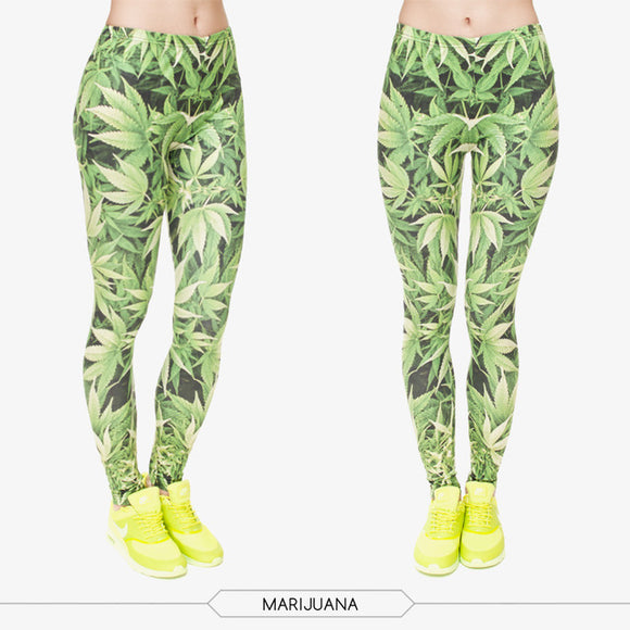 Dank Master Greed Weed Leaf Leggings - Dank Master