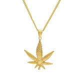 Dank Master Gold weed Leaf Chain Necklace - Dank Master