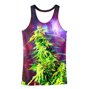 Dank Master Galaxy Weed Nug Tank Top - Dank Master