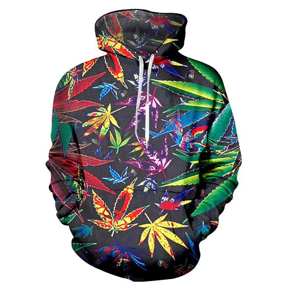 Dank Master Colorful Weed Leaf Hoodie - Dank Master