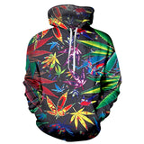 Dank Master Colorful Weed Leaf Hoodie - Dank Master