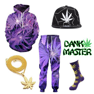 [30% OFF] Dank Master Purple Weed Leaf Outfit - Dank Master