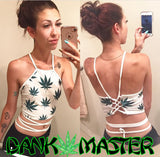 Dank Master Halter Weed Crop Top - Dank Master